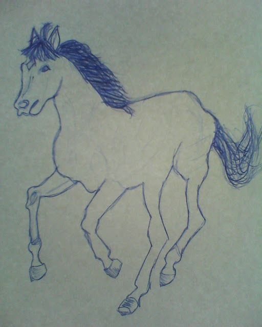 rysunek konia, jak narysować konia