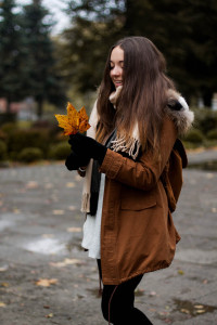 Brązowa parka sheinside