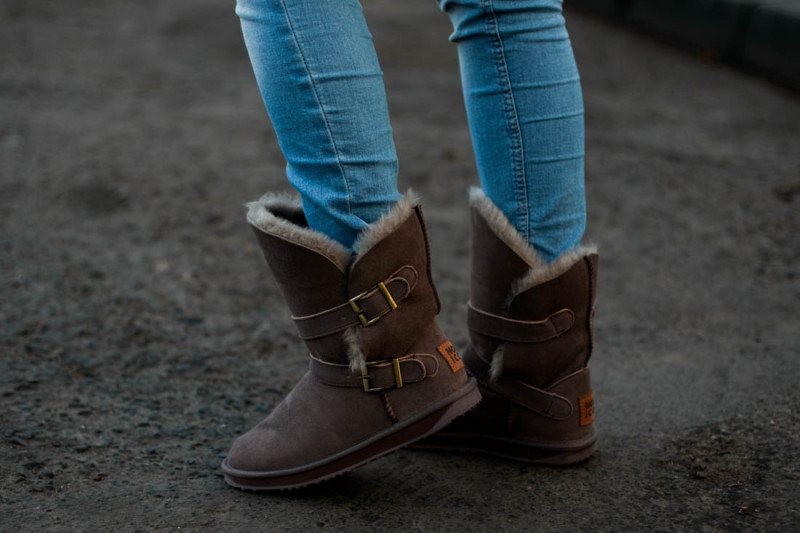 brązowe buty na zimę śniegowce Noos Icon