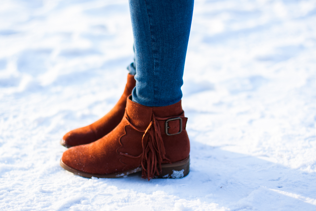 botki z frędzlami na zimę deezee