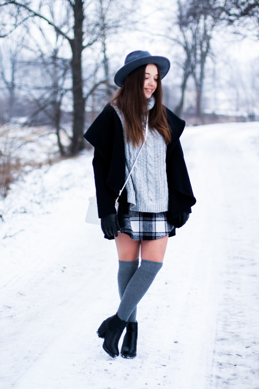 Zakolanówki zima stylizacja