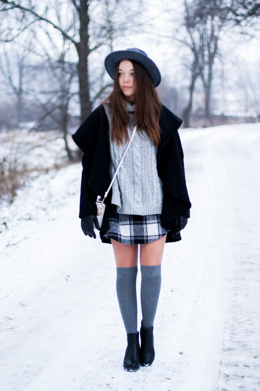 Zakolanówki zima stylizacja