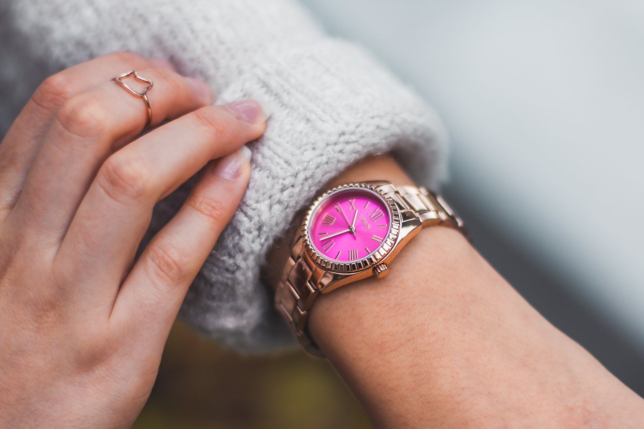lorus różowy zegarek damski