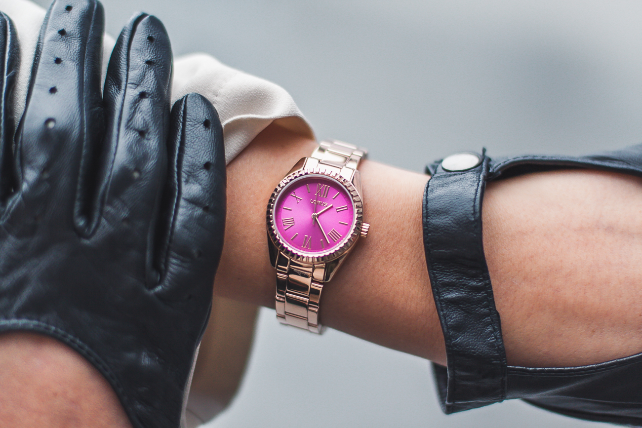 różowy zegarek lorus
