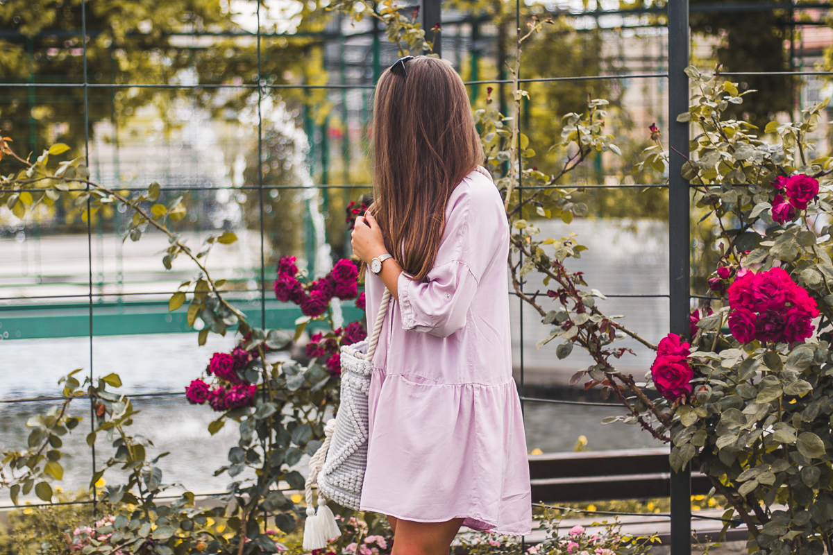 różowa pastelowa sukienka blog modowy