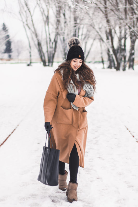 stylizacja z butami śniegowce emu