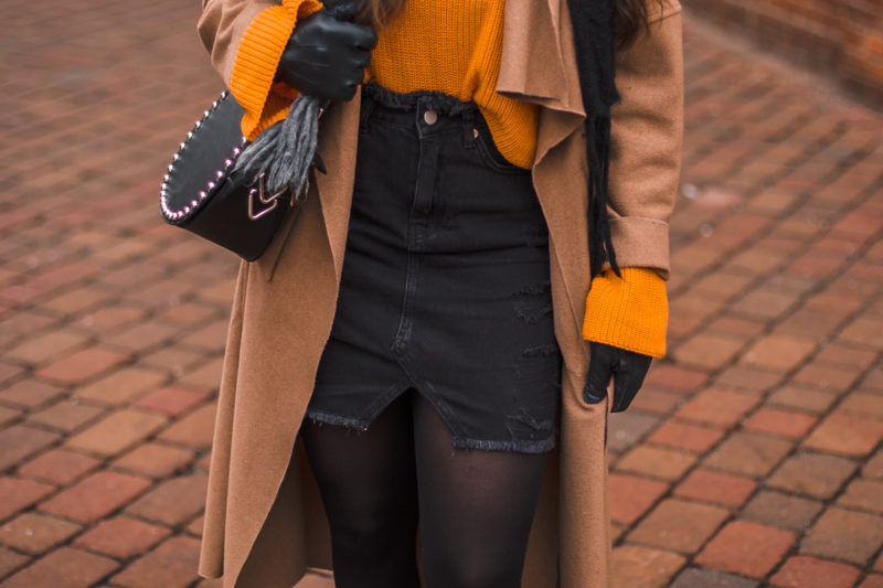 czarna jeansowa spódnica na-kd