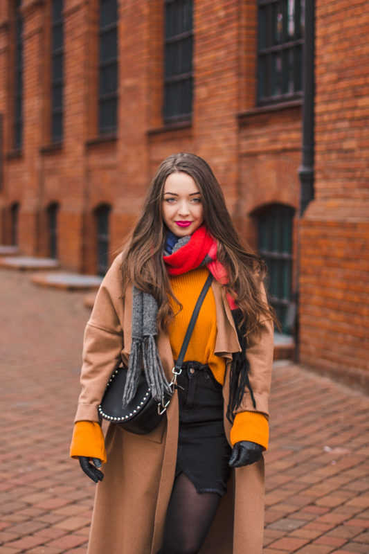 pomarańczowy sweter neonowy na-kd